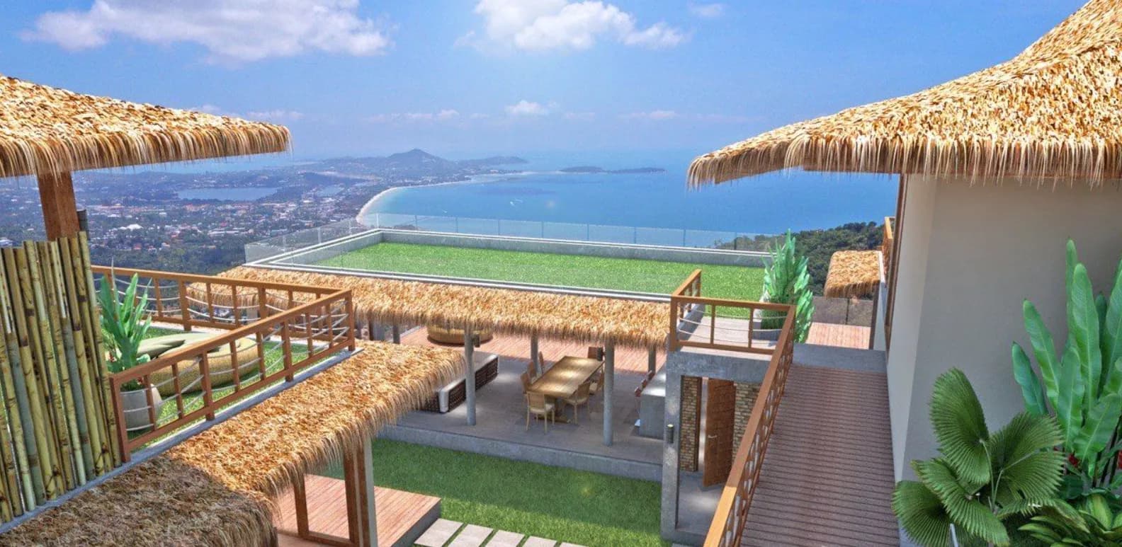 75% completed tropical 4 bedroom villa with amazing sea view in Chaweng Noi – VIL0422 — vignette 6