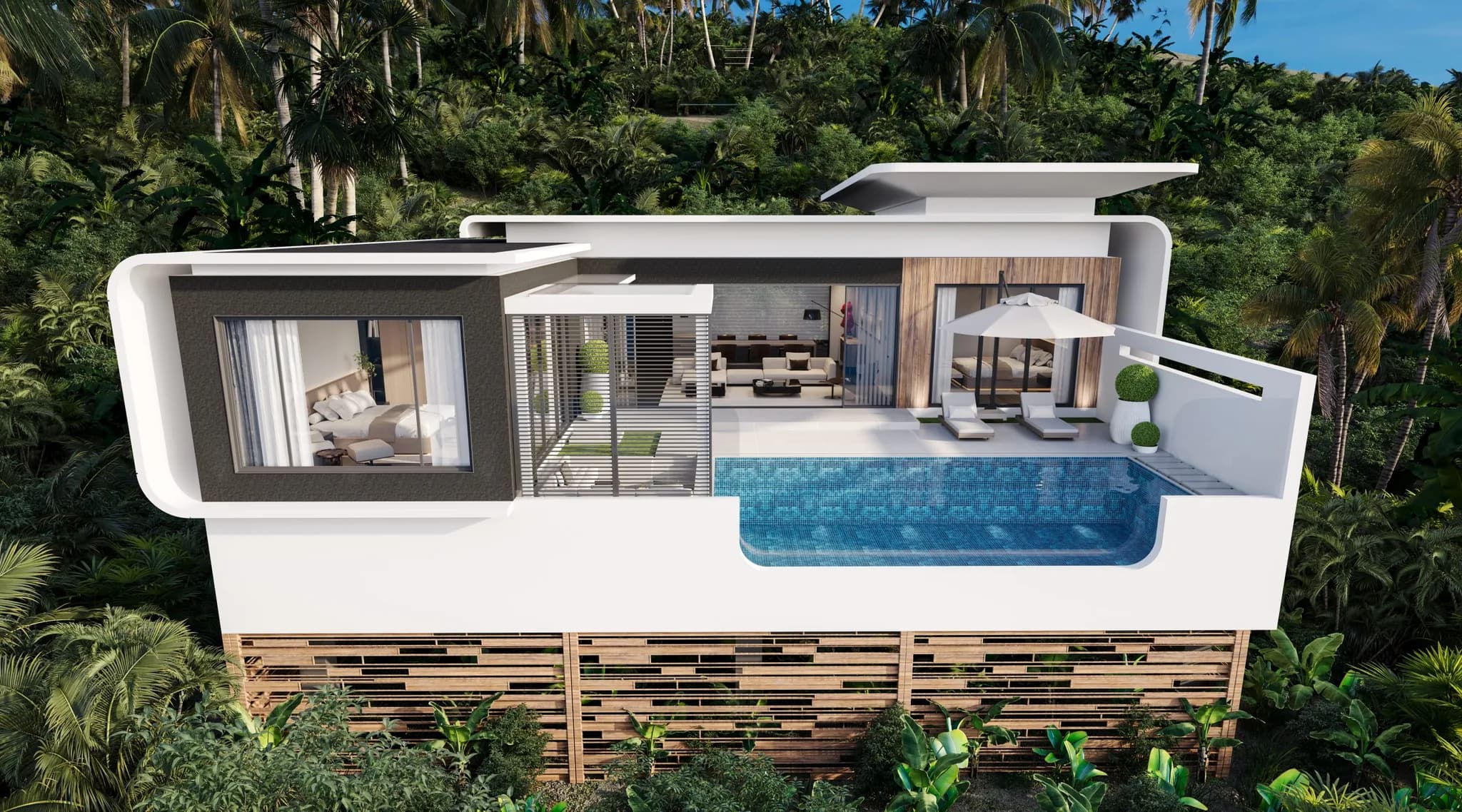 3 bedroom sea view villa with an infinite pool in Chaweng Noi – VIL0434 — vignette 2