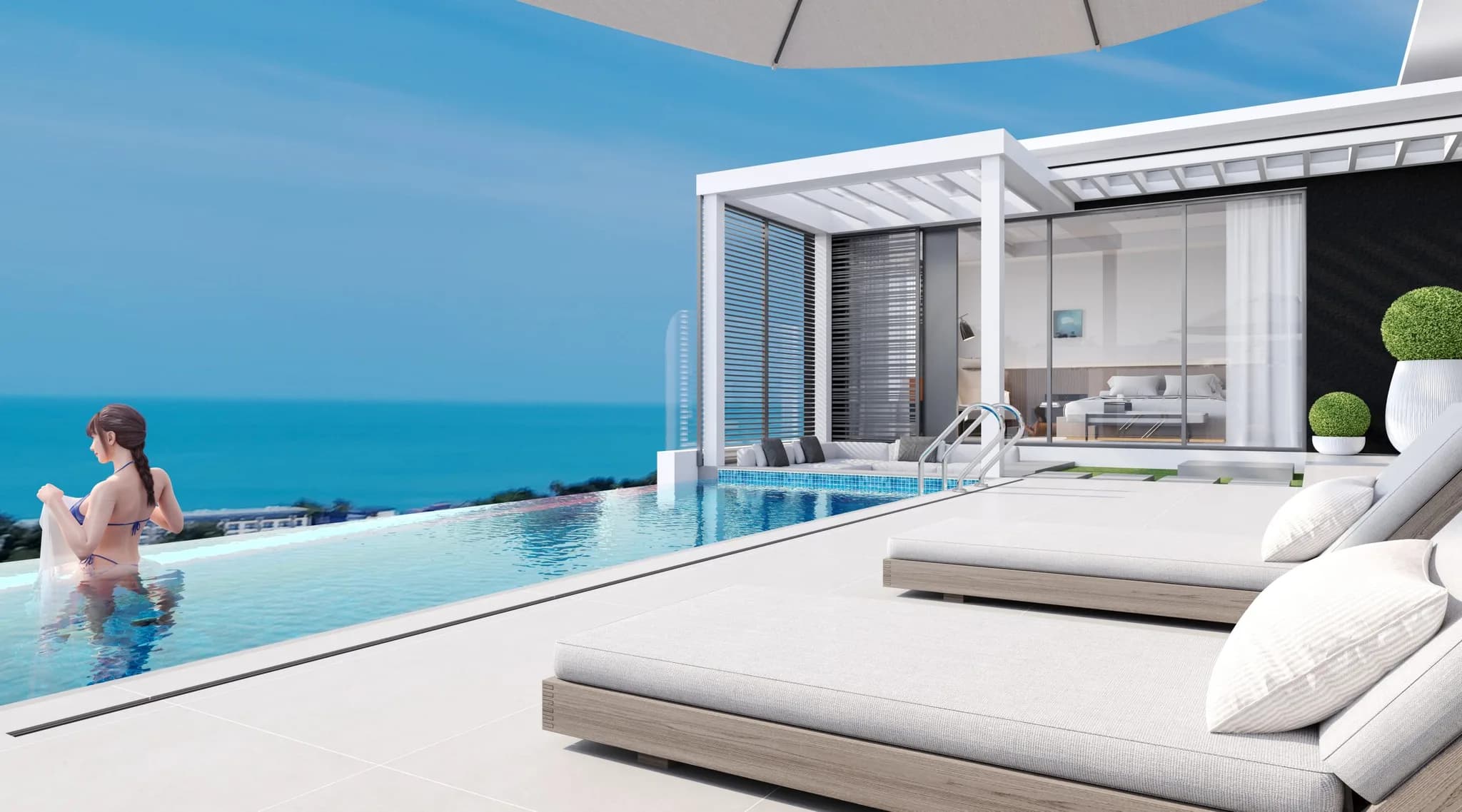 3 bedroom sea view villa with an infinite pool in Chaweng Noi – VIL0434 — vignette 5