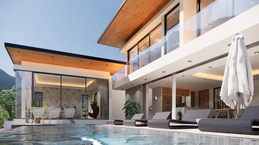 Spacious beautiful 3 bedroom villas in Bophut with panoramic sea views – VIL0438 — vignette 2