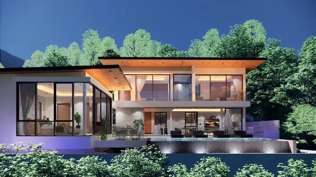 Spacious beautiful 3 bedroom villas in Bophut with panoramic sea views – VIL0438 — vignette 3