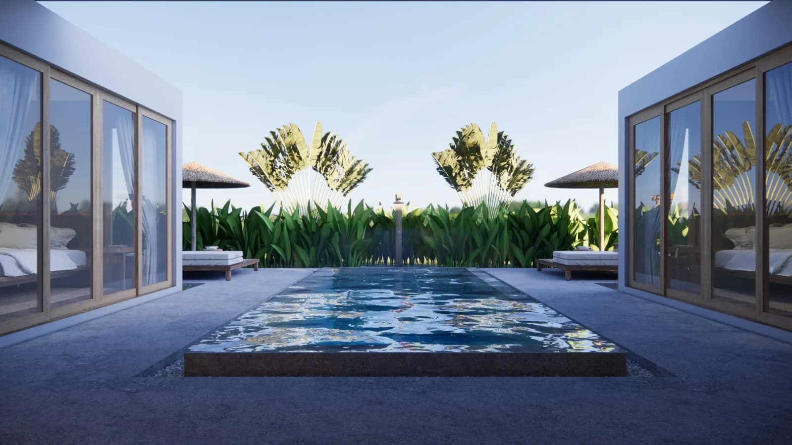 Bali style villas with 3 bedrooms and a private pool a short walk from Choeng Mon beach – VIL0452 — vue 1