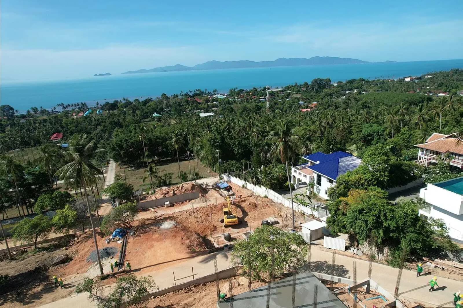 Luxury and unique 4 bedroom villa with sea views in the secured residence in Maenam – VIL0453 — vue 1