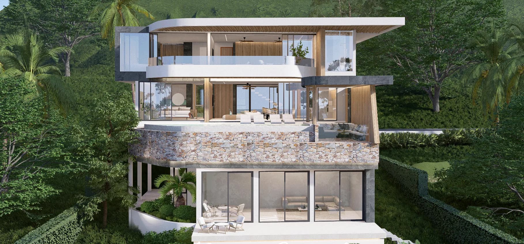 Luxury and unique 4 bedroom villa with sea views in the secured residence in Maenam – VIL0453 — vignette 5
