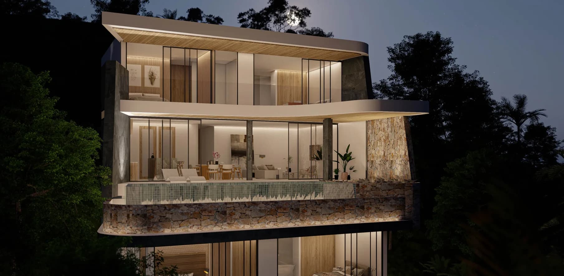 Luxury and modern 3 bedroom villa with stunning sea views in the secured residence in Maenam – VIL0457 — vignette 5