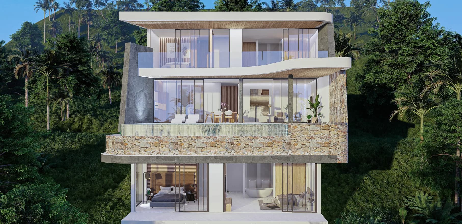 Magnificent 4 bedroom villa with amazing sea views in Maenam – VIL0460 — vue 1