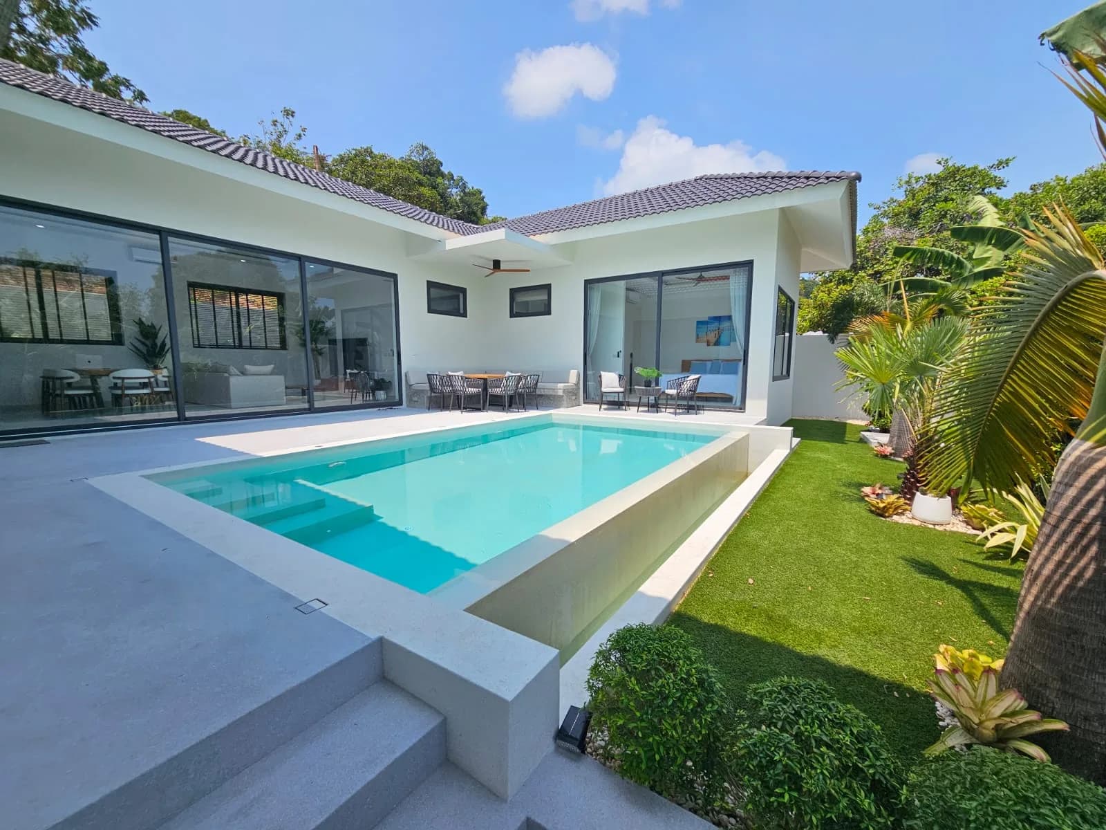Newly build 3 bedroom villa with a private pool 5 minute drive from the beach in Plai Laem area – VIL0468 — vue 1