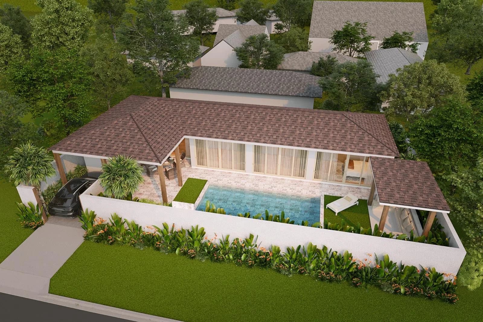 Off plan 2 bedroom villa with a private pool in Bophut – VIL0479 — vue 1