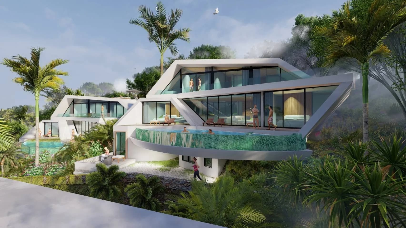 Modern and spacious 5 bedroom villas with sea view and Phangan views in Bophut area – VIL0483 — vignette 3