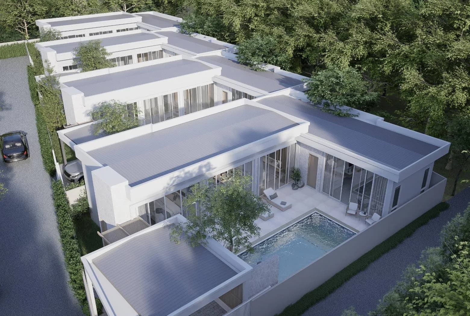 3 bedroom private pool villa in Lamai close to International School – VIL0491 — vue 1