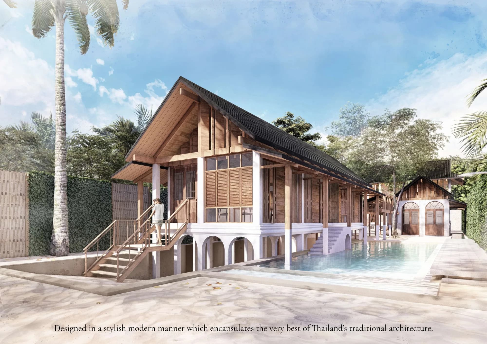Contemporary Thai style 4 bedroom private pool beachfront villa in Lipa Noi – VIL0512