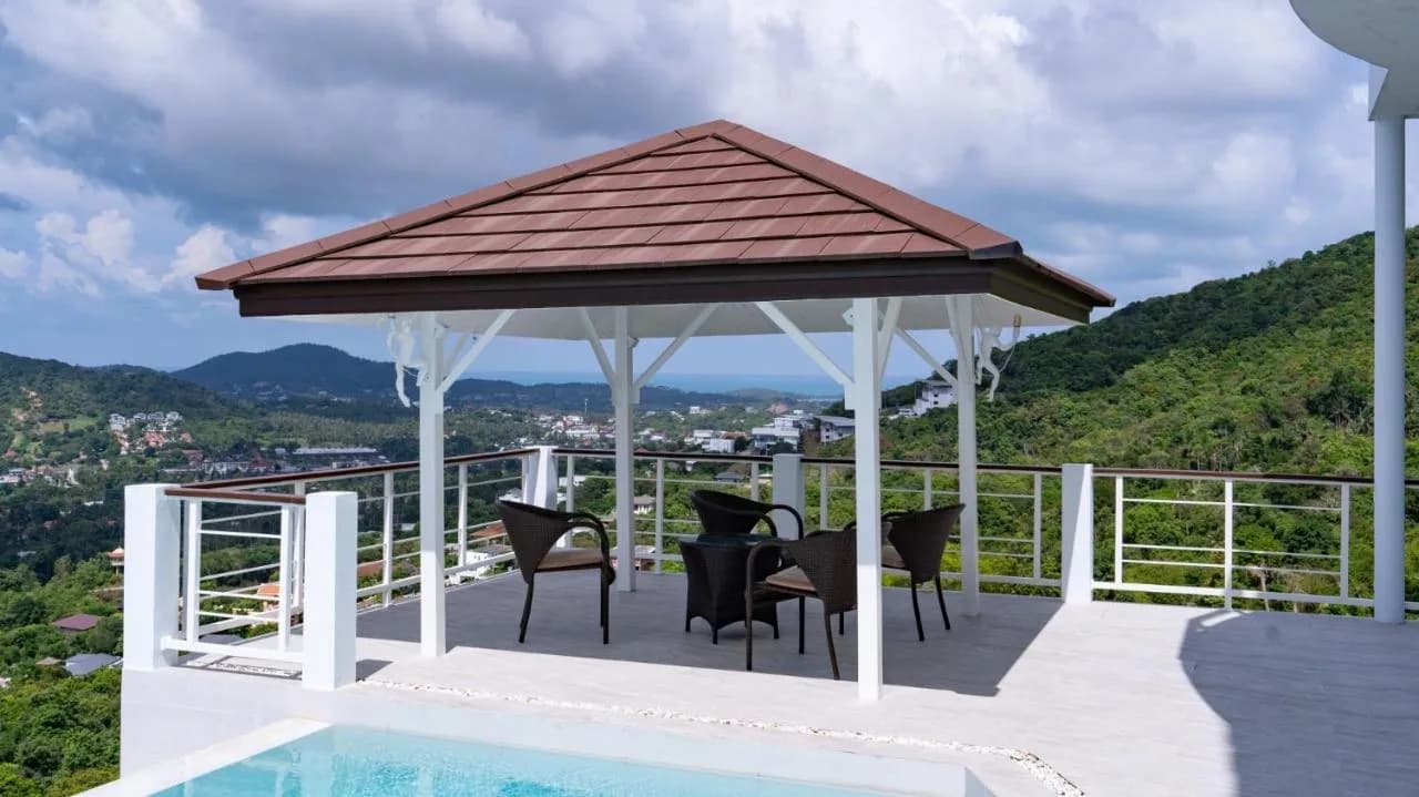 Outstanding sea view 4 bedroom private pool villa + New 2 bedroom apartments in Bophut – VIL0513 — vignette 2