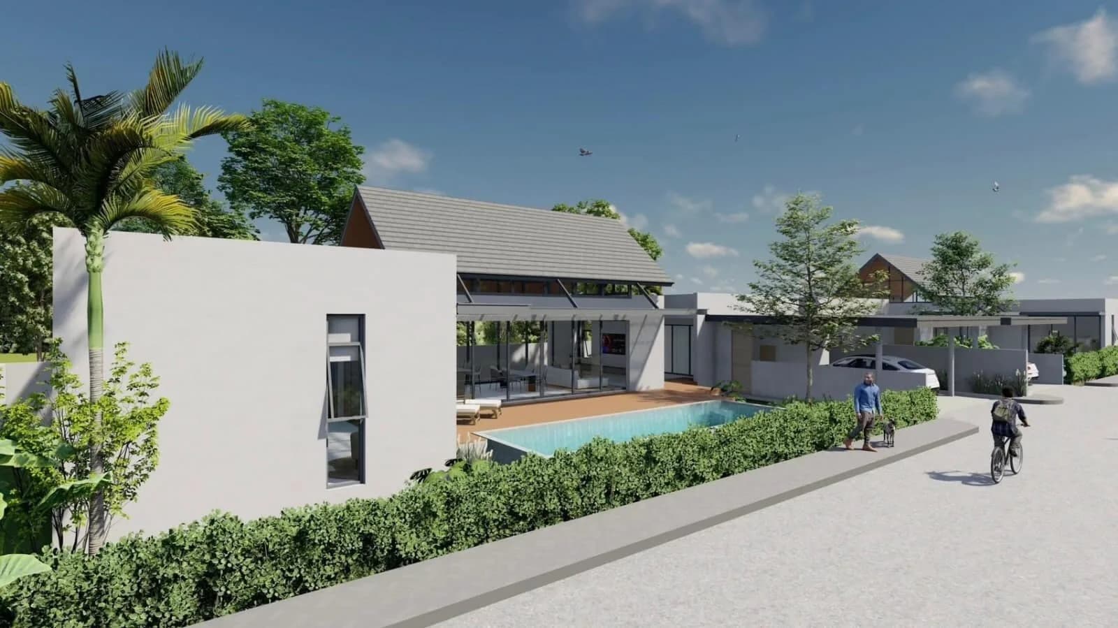 Affordable modern 3 bedroom private pool villas only 400 meters from crystal water beach – VIL0516