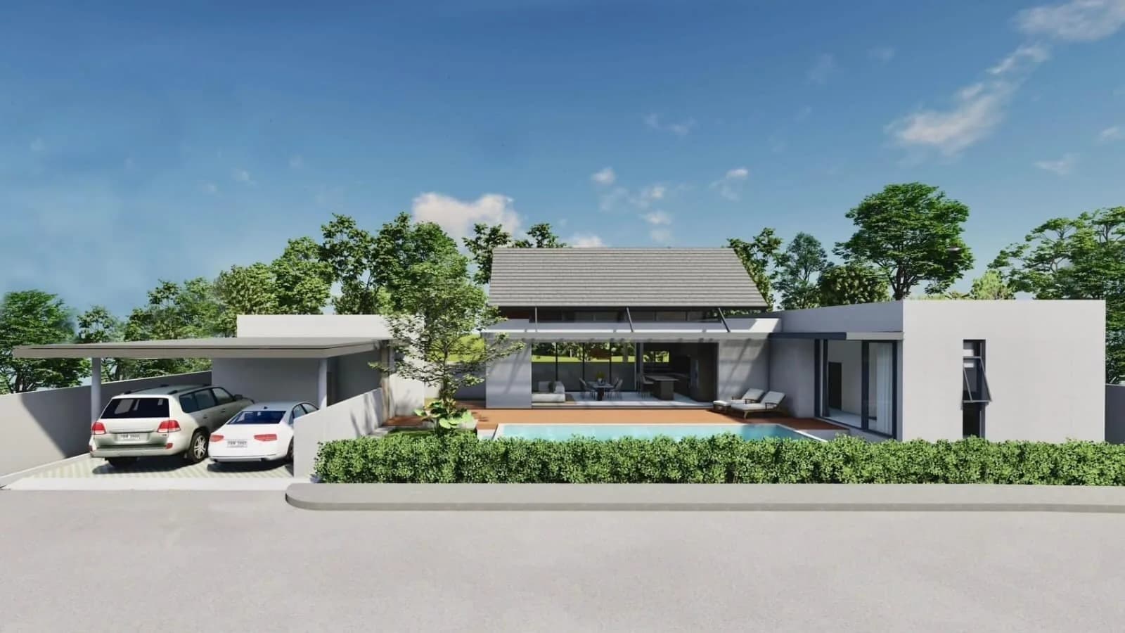 Affordable modern 3 bedroom private pool villas only 400 meters from crystal water beach – VIL0516 — vignette 2