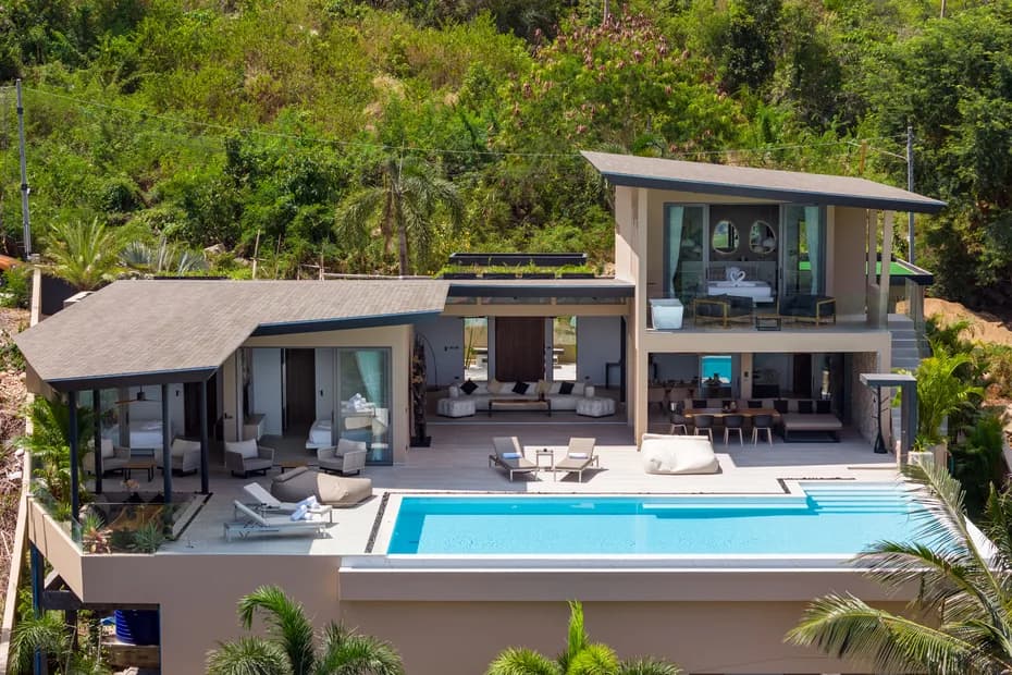 Breathtaking 4 bedroom villa with a private pool and sea views in Bophut – VIL0523 — vue 1