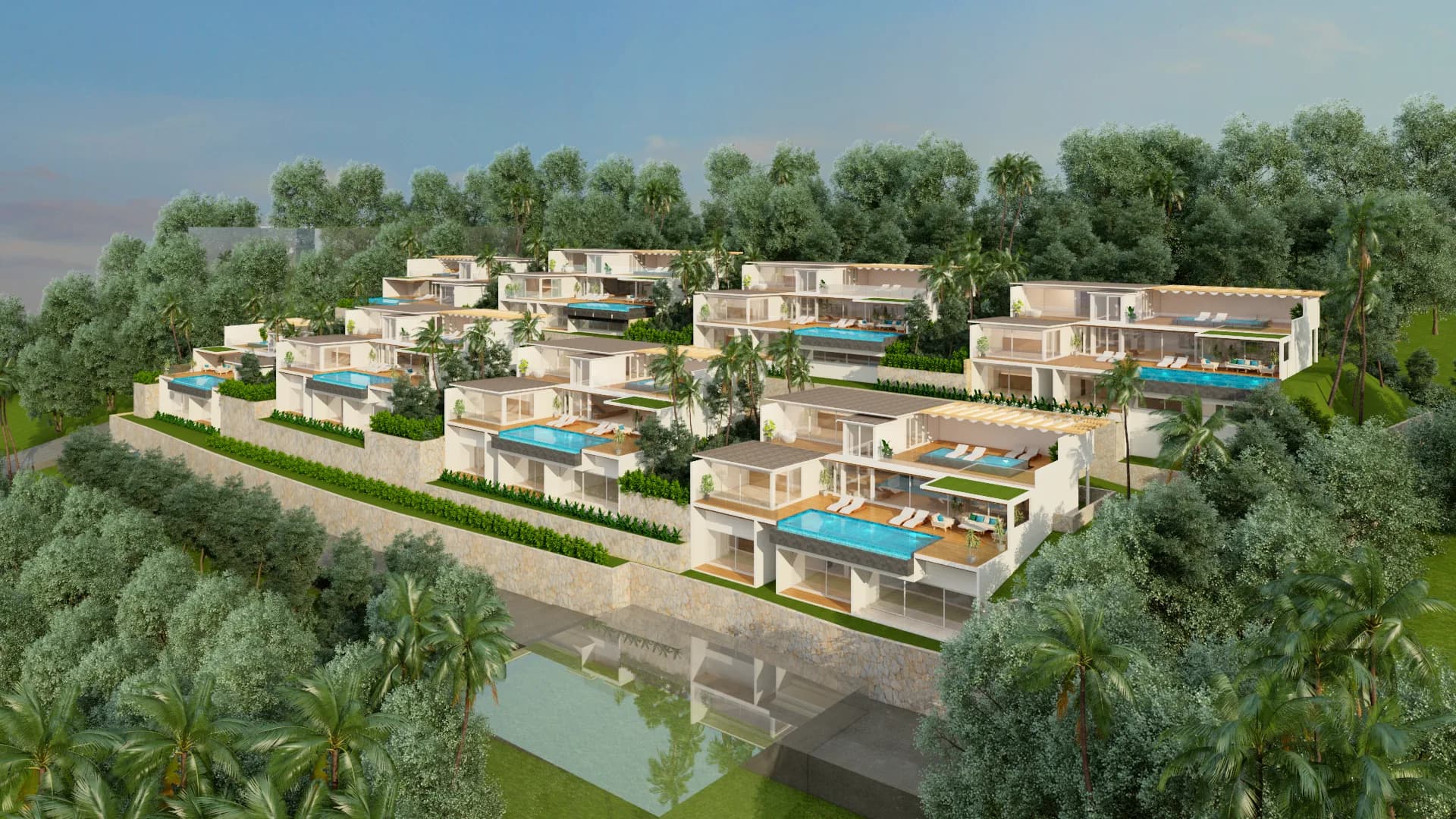 4 Bedroom spacious villas with breathtaking sea and Koh Phangan views in high demand Bophut area – VIL0539 — vue 1