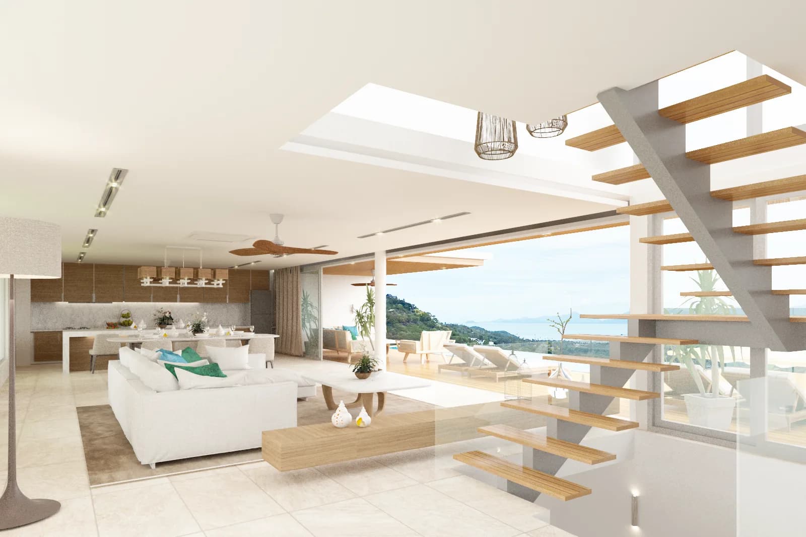 4 Bedroom spacious villas with breathtaking sea and Koh Phangan views in high demand Bophut area – VIL0539 — vignette 4