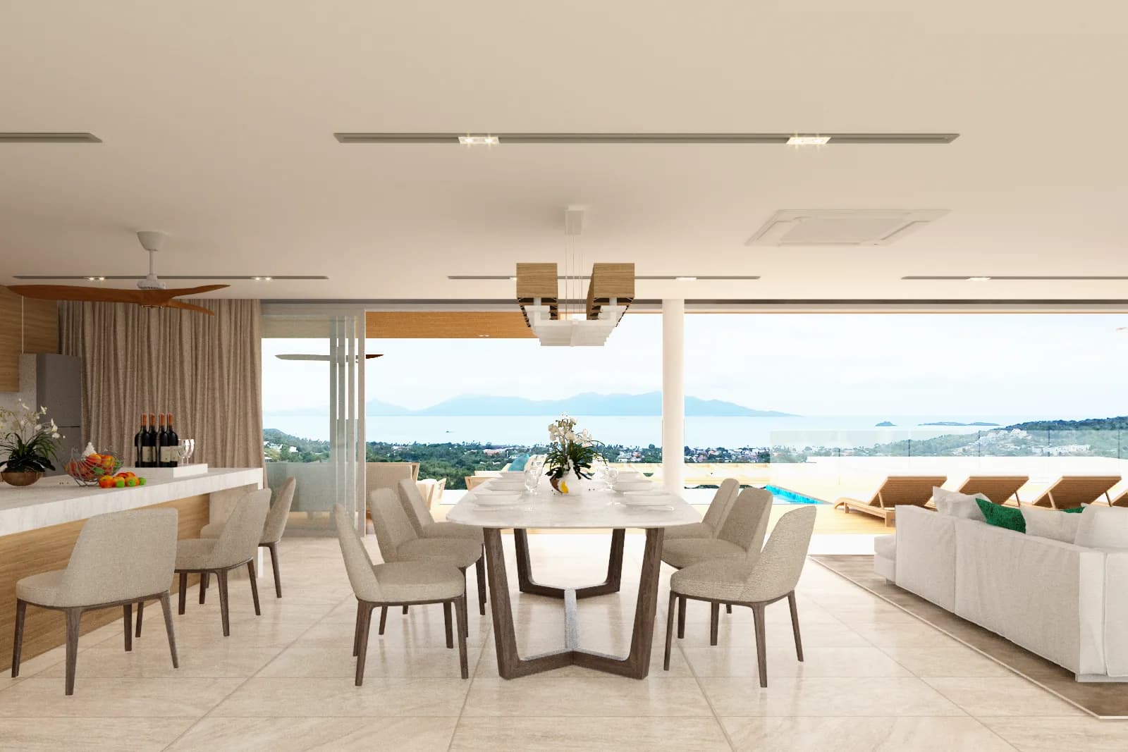 4 Bedroom spacious villas with breathtaking sea and Koh Phangan views in high demand Bophut area – VIL0539 — vignette 6