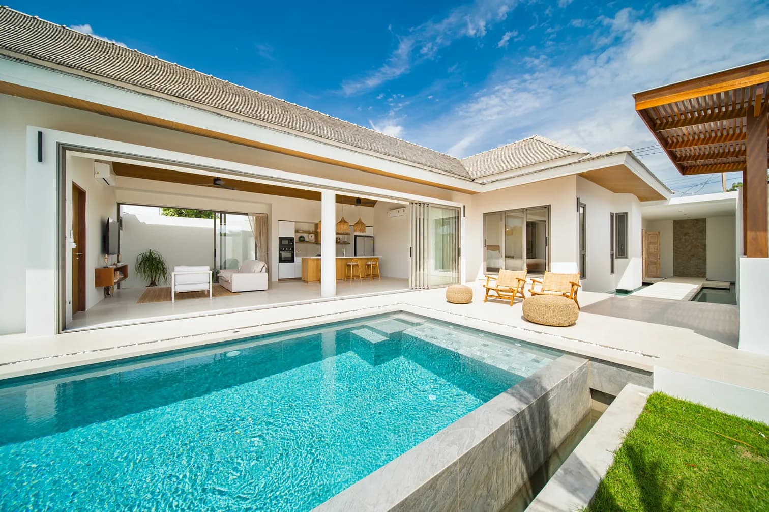 Bali style 3 bedroom villa with a private pool 7 minute walk from Bangrak beach – VIL0542 — vue 1