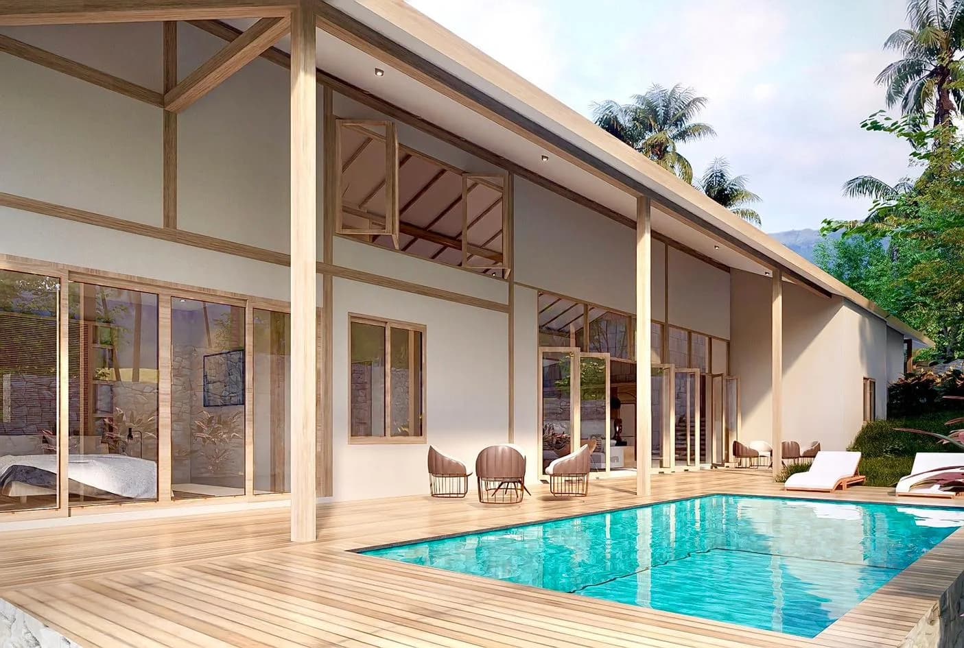 3 bedroom villas with a private pool on a big land plots in quite area of Bang Makam – VIL0547 — vue 1