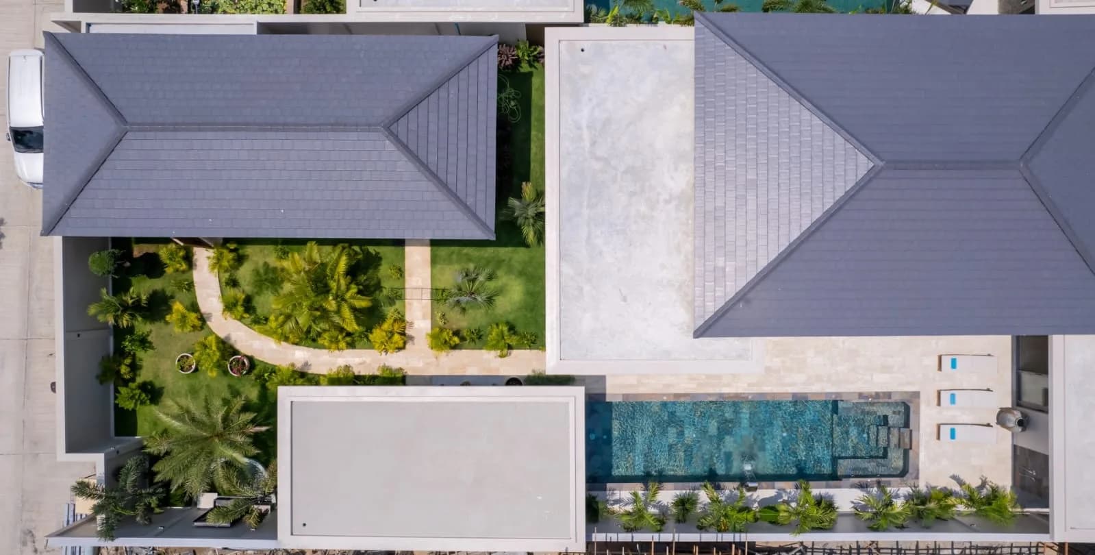 Elegant Bali style 3 bedroom villas with a private pool 5 minute stroll to Bophut beach – VIL0548 — vue 1