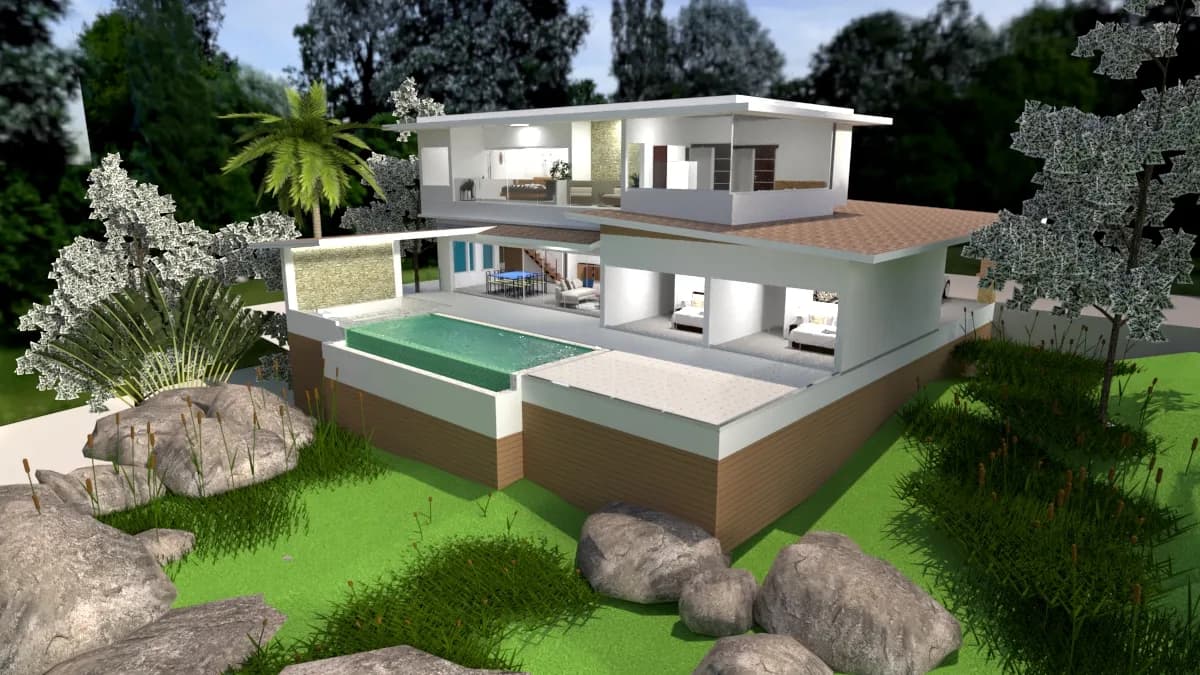Spacious 4 bedroom villa with beautiful sea views in Bophut area – VIL0561 — vue 1