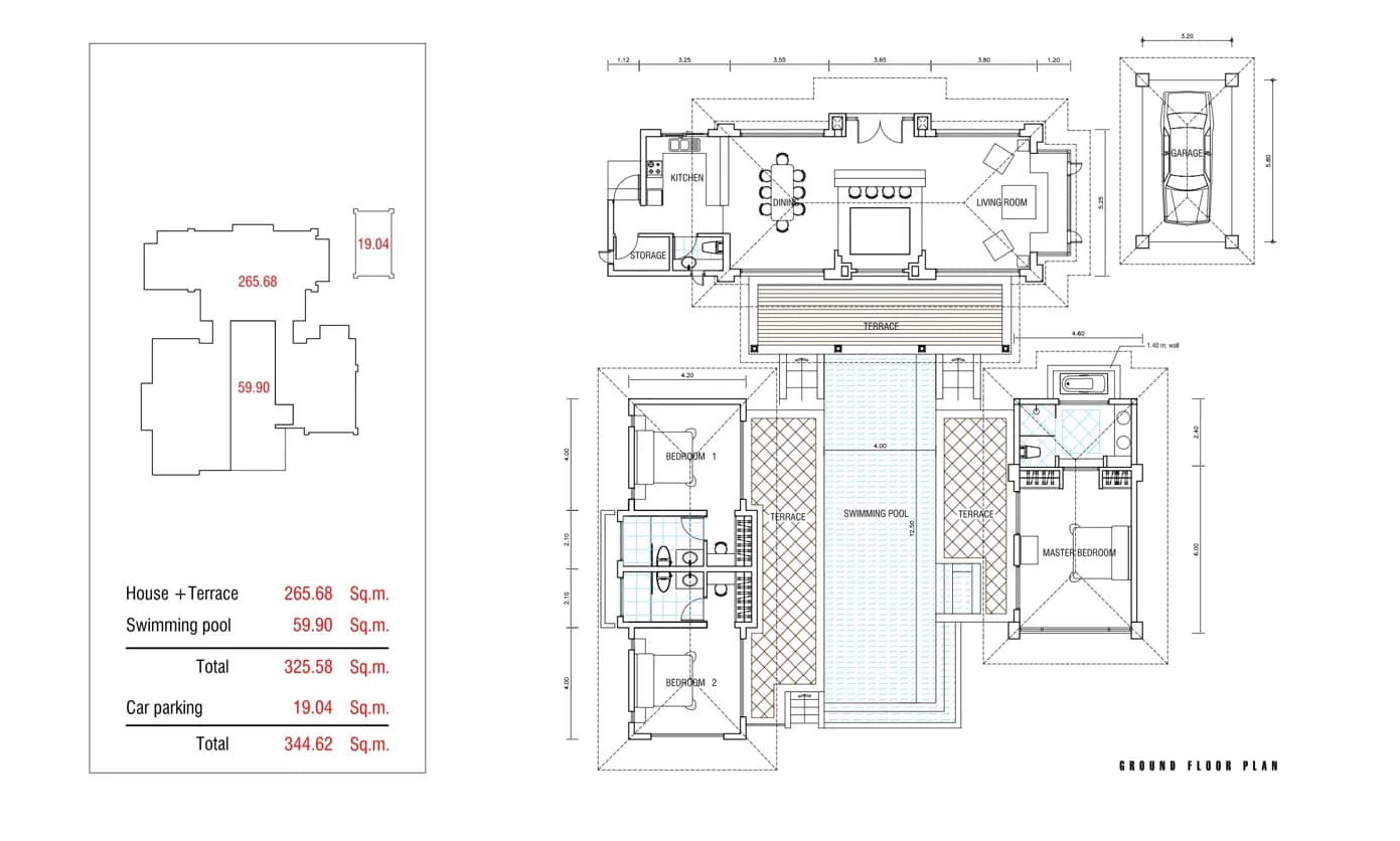 3 Bedroom villa with a sea view and a private pool in a walking distance to the beach – VIL0567 — vue 1