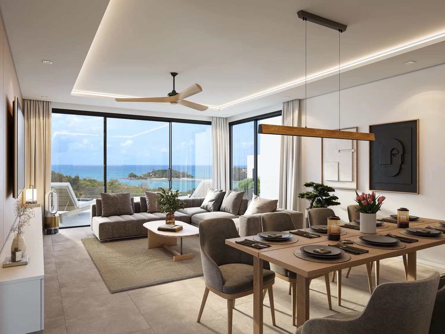 4 Bedroom sea view villa with cinema and roof top terrace next to Choeng Mon beach – VIL0568 — vignette 3