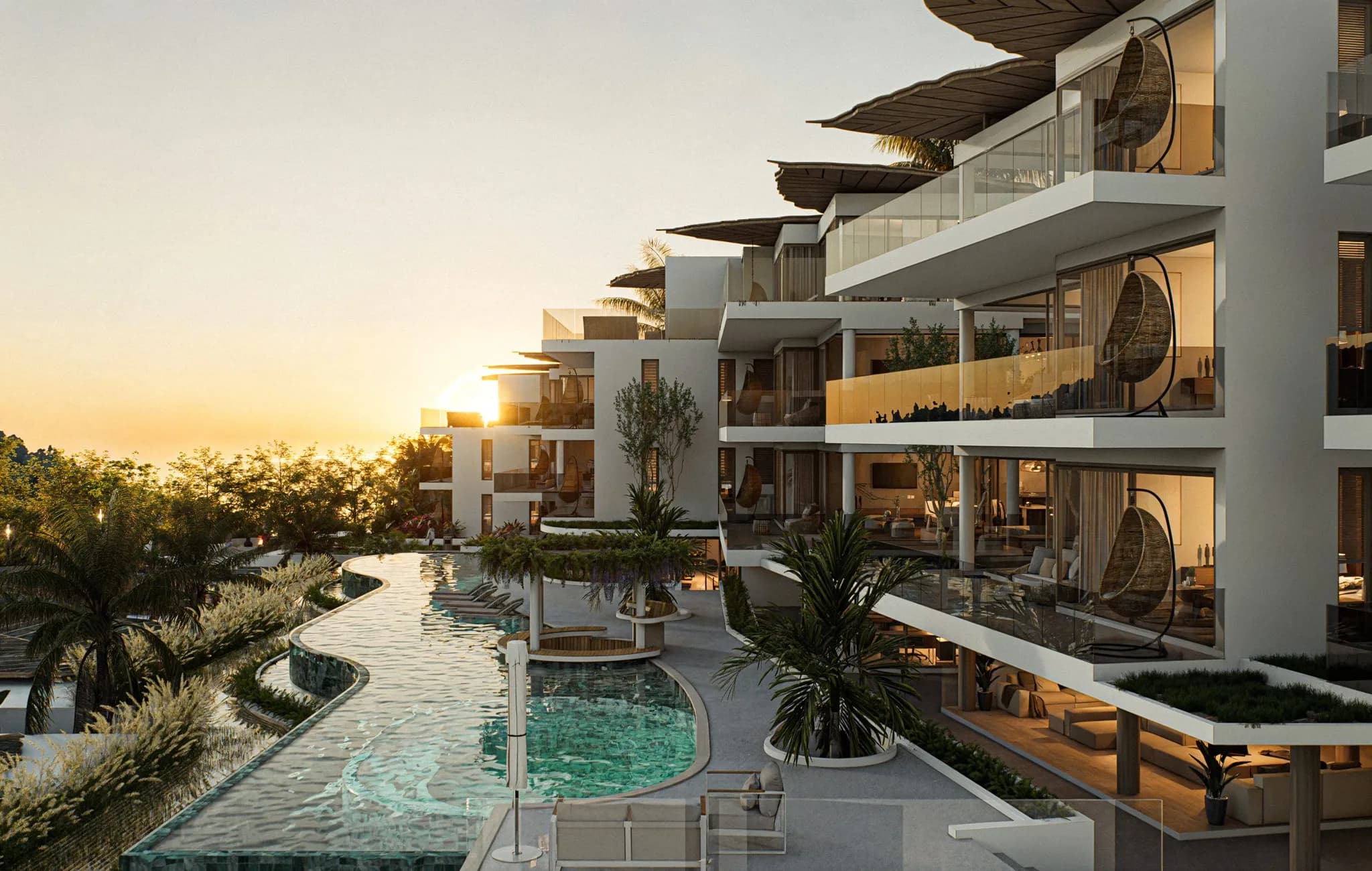 Stylish sea view penthouses in a luxury development in Bang Makam – VIL0570 — vue 1