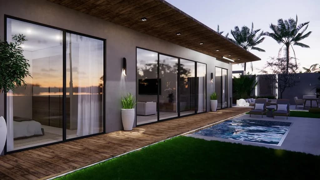 Affordable 3 bedroom private pool villa in the center of Samui – VIL0571 — vue 1