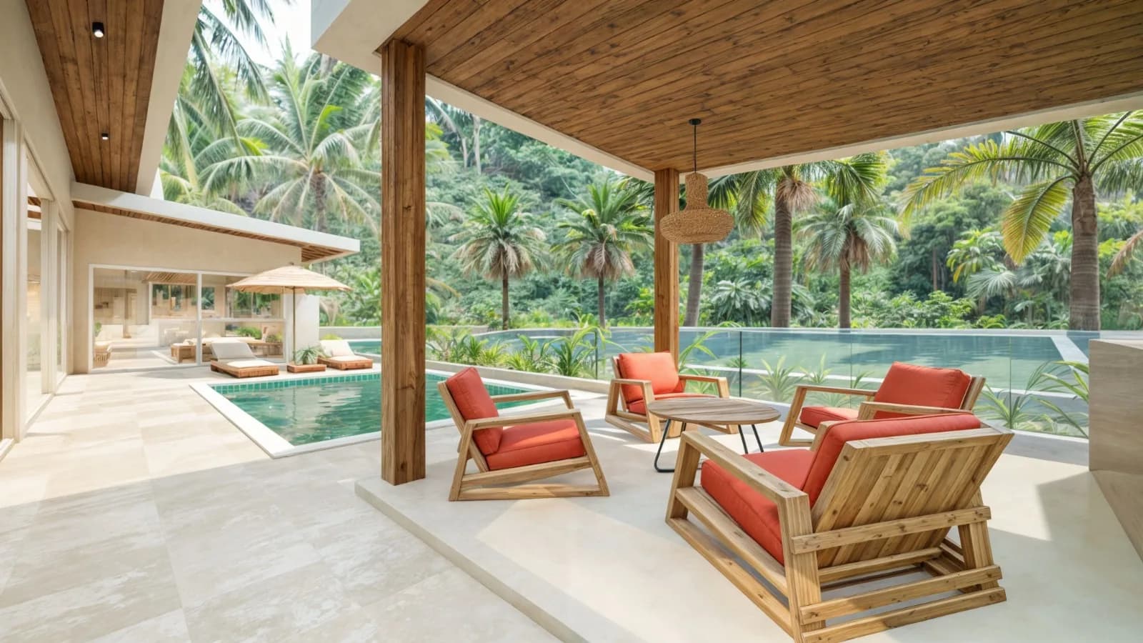 Affordable 2 bedroom Bali style villas with a charming jungle view in Maenam – VIL0579 — vue 1