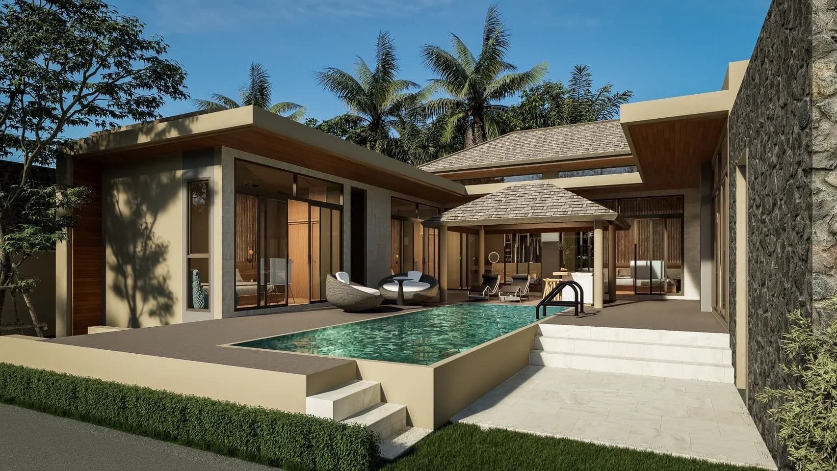 4 Bedroom tropical villas with a private pool 700 meters from Maenam beach – VIL0580 — vignette 2