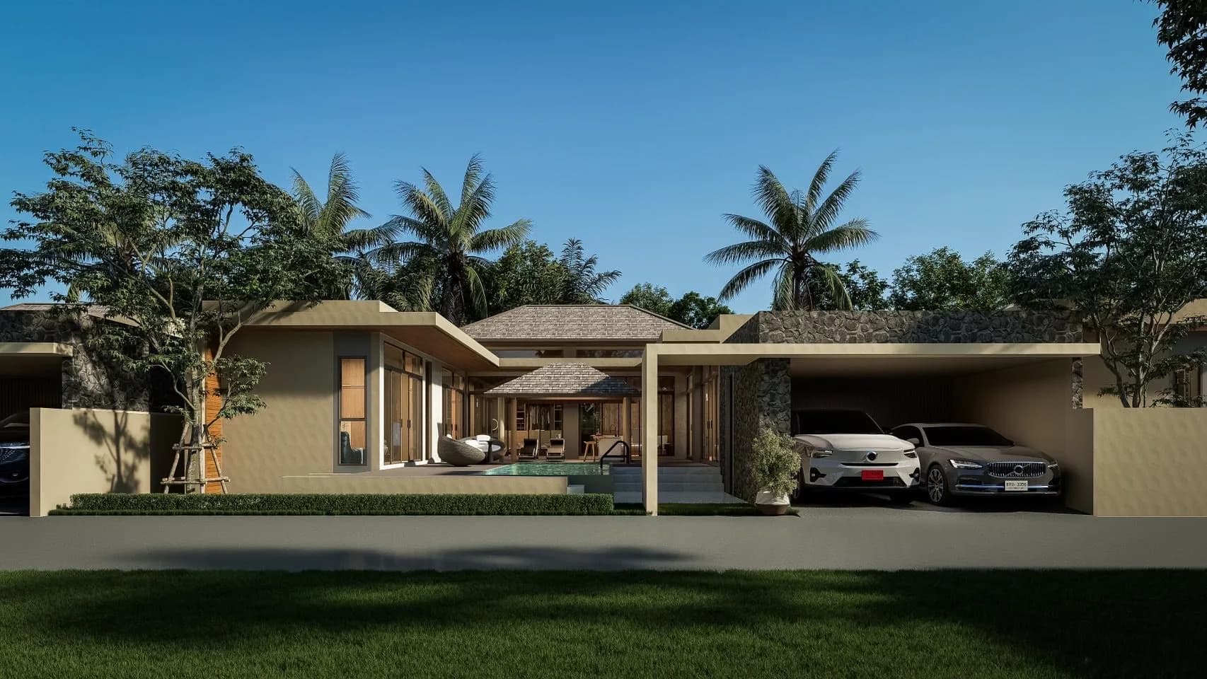4 Bedroom tropical villas with a private pool 700 meters from Maenam beach – VIL0580 — vignette 4