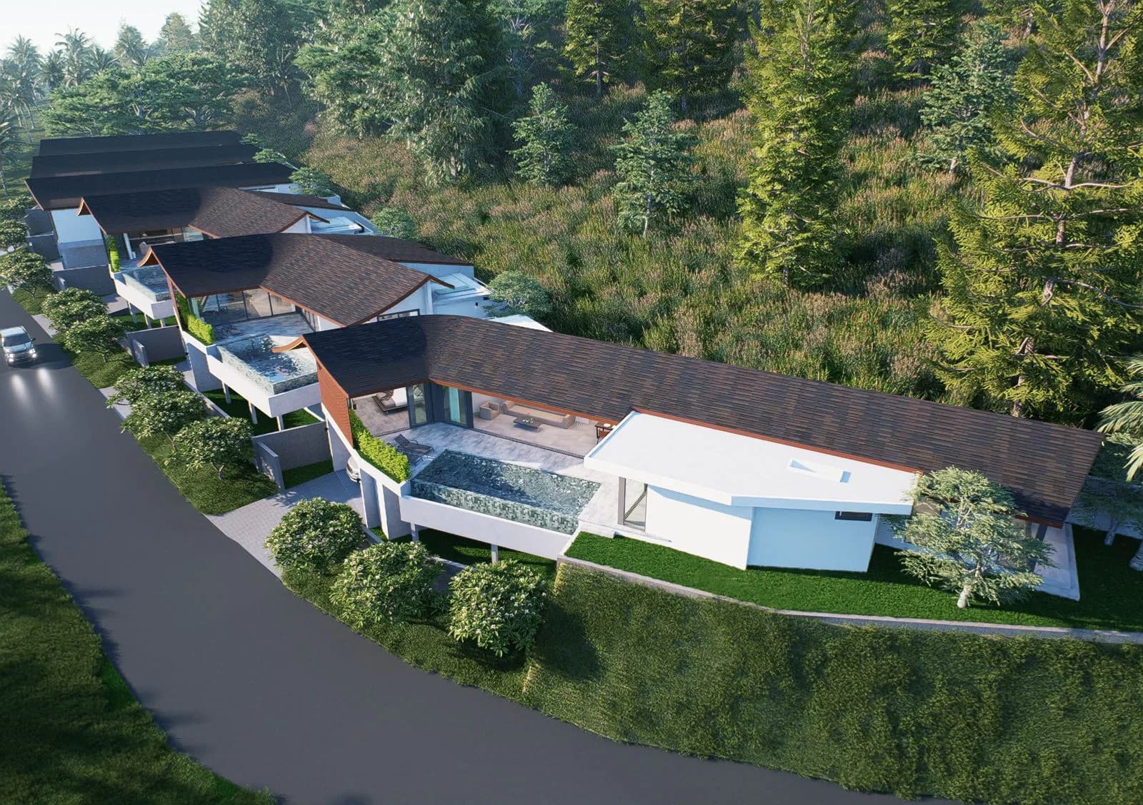 3 bedroom private pool villas with a mountain and jungle views in Lamai – VIL0602 — thumbnail 4