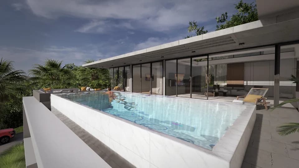 Modern 4 bedroom sea view villas in a new luxury development in Bang Por – VIL0608