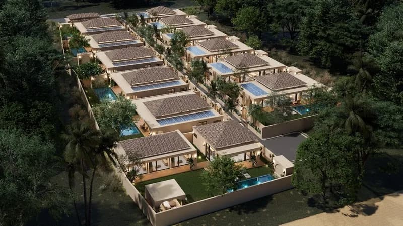 Beachside 3 bedroom Bali style villas in a new development in Ban Tai area – VIL0628